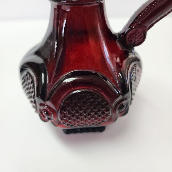 Vintage Avon Cape Cod Collection Ruby Red Set of 2 Cruets - Picture 3 of 11